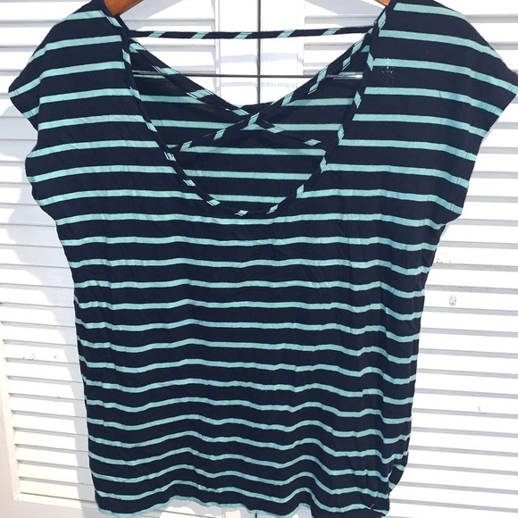 GAP outfit ribbed, tank top, GAP shorts navy blue, and striped T-shirt Small - Picture 7 of 9